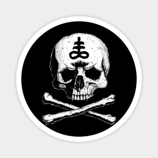 Skull & Crossbones – Leviathan Cross Occult Skull Artwork Magnet